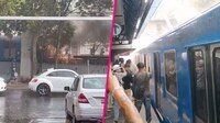 Se incendia unidad del Tren Ligero en CDMX; pasajeros salen corriendo en medio del humo