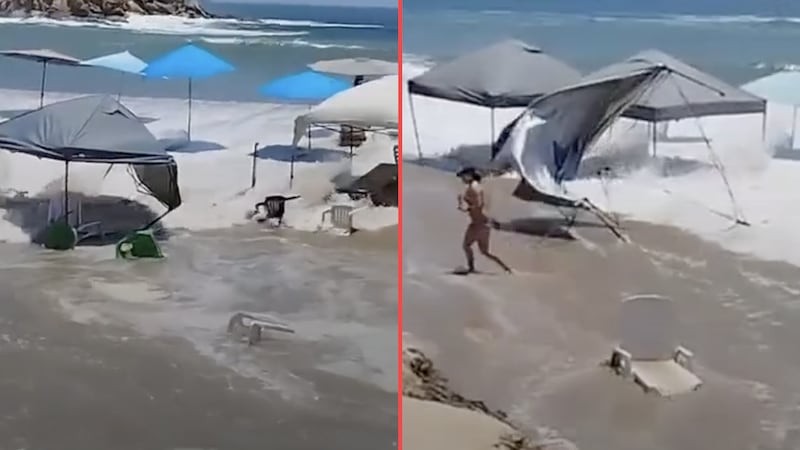 VIDEO: Usuarios de TikTok captan el mar de fondo en Acapulco