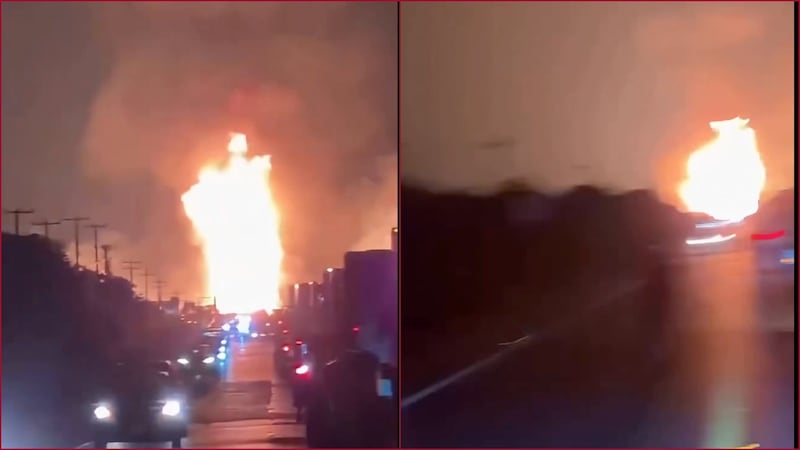 VIDEO: Pipa de gas de incendia y explota en la carretera Victoria-Zaragoza, en Tamaulipas