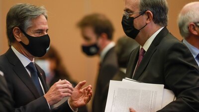 Anthony Blinken y Marcelo Ebrard sostienen un encuentro en las instalaciones de la SRE