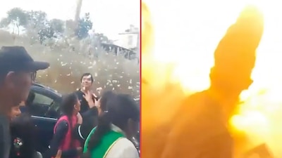 Un auto que transportaba fuegos artificiales explotó durante las celebraciones patronales de Tepojaco, en Cuautitlán Izcalli, Edomex.