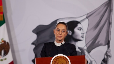 CIUDAD DE MÉXICO, 27AGOSTO2026.- Claudia Sheinbaum Pardo, presidenta de México
durante conferencia de prensa en Palacio Nacional.
FOTO: ANDREA MURCIA /CUARTO