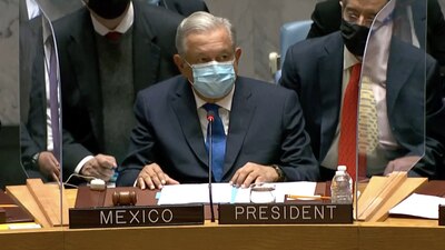 El presidente está presidendo el Consejo de Seguridad de la ONU