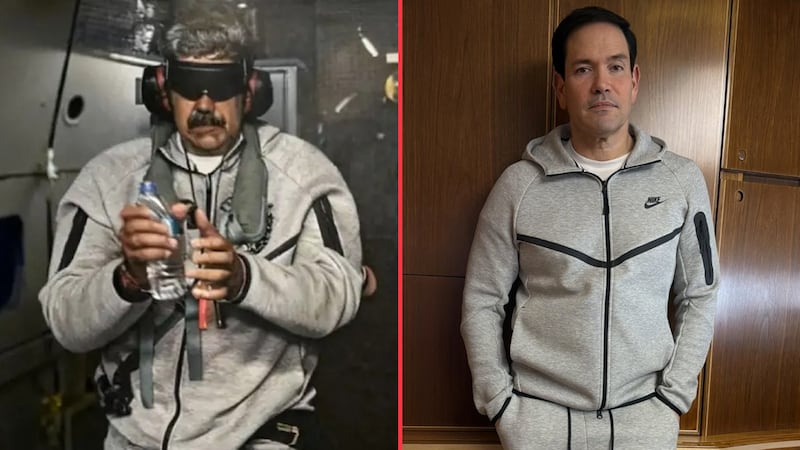 Marco Rubio aparece con ropa deportiva similar a la que usó Maduro al momento de su captura
