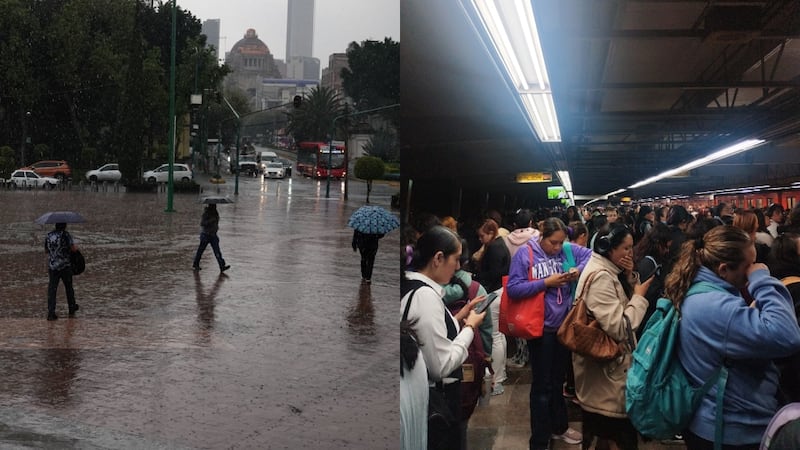 Lluvias colapsan la Ciudad: Activan doble alerta y el Metro da marcha de seguridad