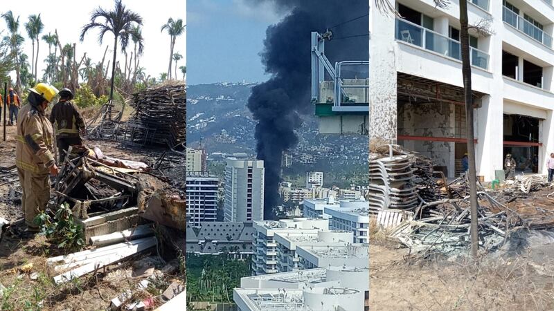 Se incendian condominios en zona Diamante de Acapulco