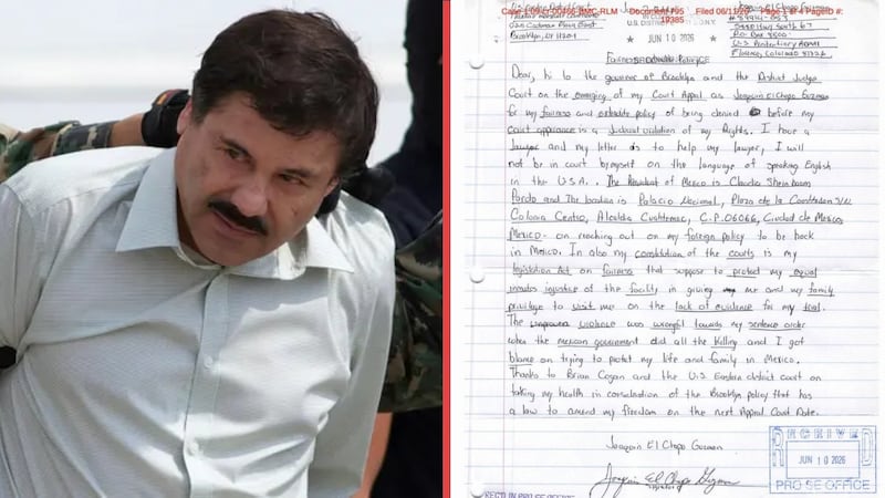 ‘El Chapo’ pide otra oportunidad para apelar su condena y reclama visitas con su familia