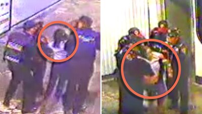 La mujer fue abandonada afuera del metro por elementos de la policía