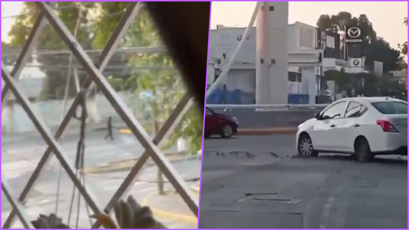 VIDEO: Reportan balacera y uso de ponchallantas en Guadalajara