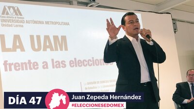 Juan Zepeda visitó la unidad Lerma de la Universiad Autónoma Metropolitana