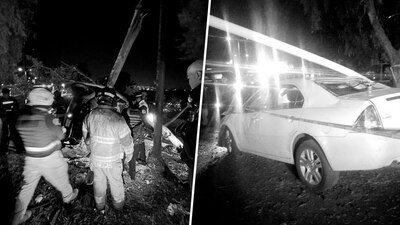 Los agentes fueron embestidos por un presunto sujeto en estado de ebriedad