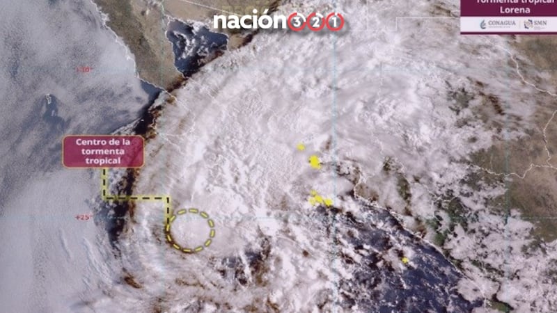 ‘Lorena’ se degrada a Tormenta Tropical, pero seguirá generando fuertes lluvias