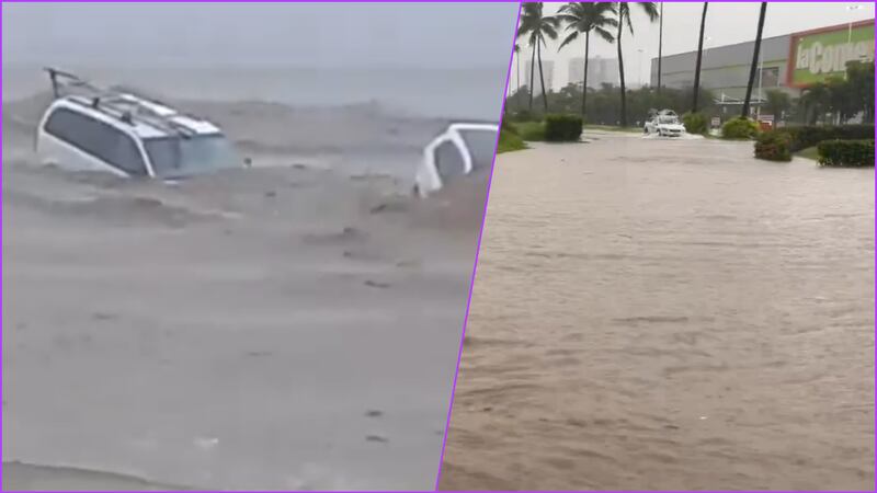 Río Sayulita arrastra camionetas hasta el mar y el video se hace viral