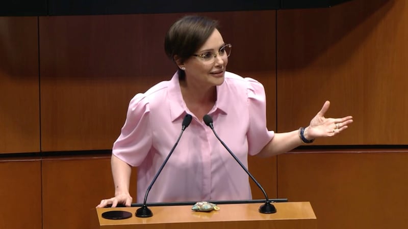Lilly Téllez llama “cerdos” a los senadores de Morena tras defender a la gobernadora Maru Campos