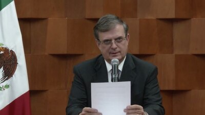 El canciller informó que la investigación en contra de Salvador Cienfuegos se realizará en el país