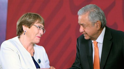 La Alta Comisionada de la ONU para Derechos Humanos y el presidente de México