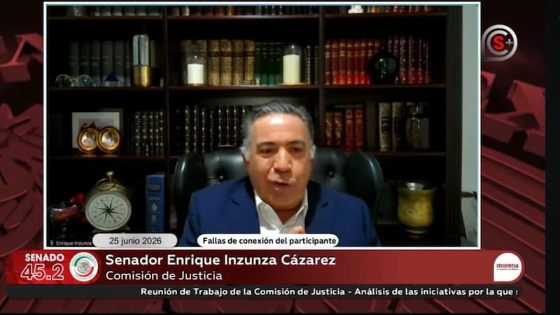 Enrique Inzunza reaparece en sesión de comisión del Senado tras acusaciones de EU