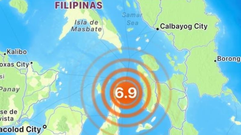 Terremoto de magnitud 6.9 sacude Filipinas y provoca alerta de tsunami