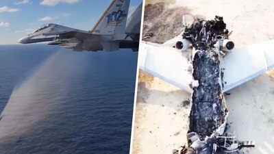 La avioneta quedó destruida tras el ataque militar