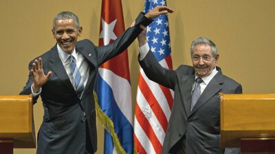El presidente Barack Obama y su homólogo cubano Raúl Castro, durante la visita del estadounidense a la isla en marzo de 2016