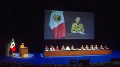 La secretaria de Gobernación en el Auditorio Luis Elizondo