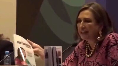 Una de las presentadoras provocó el 'resbalón' de la precandidata