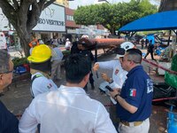 Mueren 2 en protesta de la CNTE en Chiapas tras desplome de techo de metal