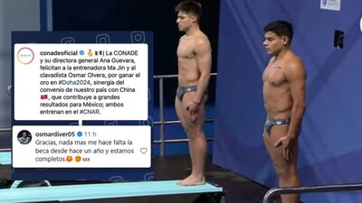 Osmar Olvera logró la medalla de oro en el Campeonato Mundial de Natación en Doha, Qatar