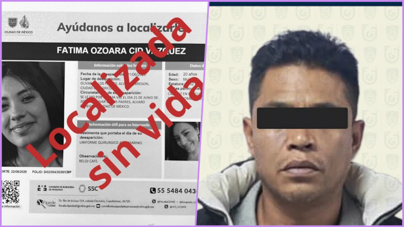 Hallan sin vida a Fátima Cid; había desaparecido tras salir de su trabajo en la CDMX