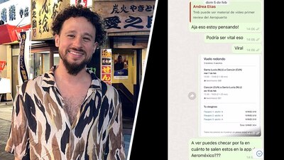 El youtuber utilizó el AIFA para volar rumbo al Aeropuerto Internacional de Cancún