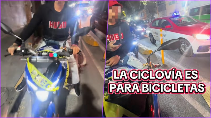 VIDEO: Policía atrapa a menor de edad conduciendo moto sin placas ni casco en CDMX