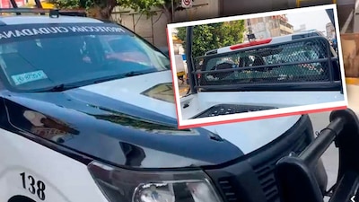 Imágenes de la patrulla atacada a tiros en el municipio de Acapulco