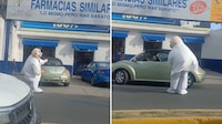 VIDEO: ¿Ya no convienen las farmacias? Captan al Dr. Simi estacionando autos