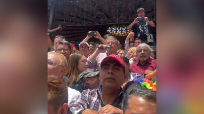 El excanciller estuvo esta tarde en el Jardín Centenario