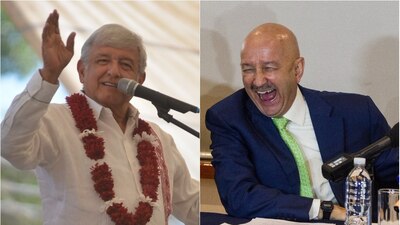 Andrés Manuel López Obrador y Carlos Salinas de Gortari