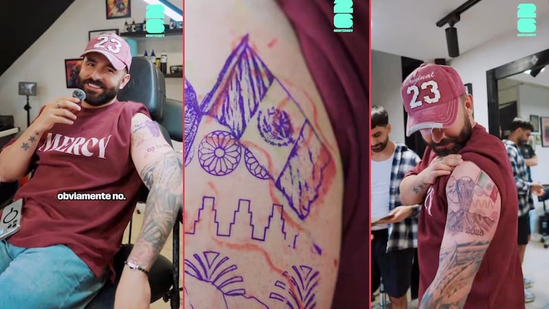 Aficionado iraquí cumple promesa y se tatúa la bandera mexicana tras clasificación al Mundial 2026