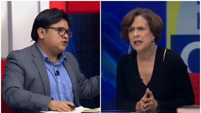 Gibrán Ramírez y Denise Dresser en el programa 'Es la hora de opinar'
