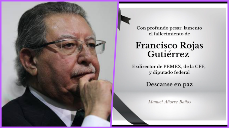 Fallece Francisco Rojas Gutiérrez, exdirector priista de Pemex y la CFE, a los 81 años