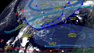Durante la noche y primeras horas del martes, se espera probable caída de nieve