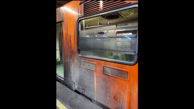 Un vagón en la estación Velódromo sacó fuego tras un corto circuito