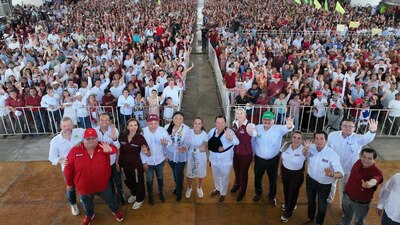 La candidata de Morena estuvo de gira por Yucatán