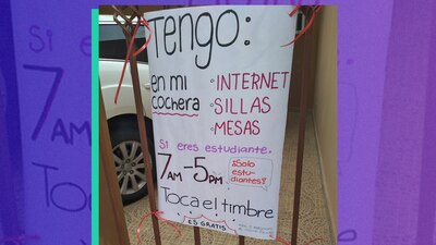 Una usuaria compartió esta idea para que los estudiantes puedan acceder a internet y así puedan seguir estudiando