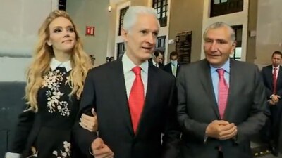 Fernanda Castillo, Alfredo del Mazo y Adán Augusto