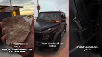 VIDEO: ¿Ya no le gustó? Natanael Cano apedrea su camioneta de 5 millones de pesos