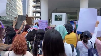 Activistas en Semarnat.