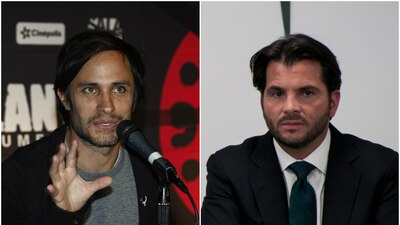 El actor (izq) y Rafael Pacchiano intercambiaron tuits al debatir sobre la vaquita marina