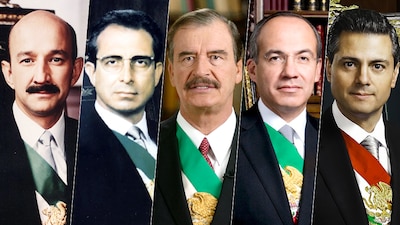 Salinas, Zedillo, Fox, Calderón y Peña. ¿Quién es quién según los números?