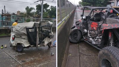 Uno de los conductores involucrados en el choque huyó, dejando a su copiloto herido