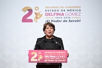 “No daré un paso atrás”, asegura Delfina Gómez en Segundo Informe de Gobierno