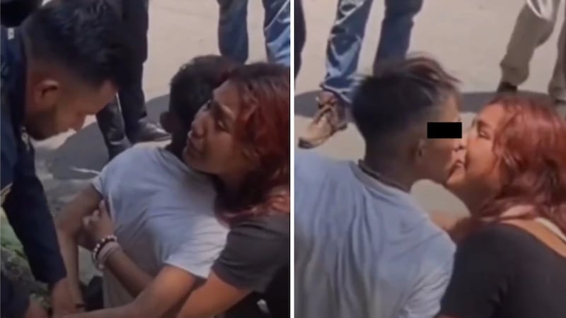 “¡Llévenme con él!“: Mujer ruega para que no se lleven a su novio detenido por robo en CDMX